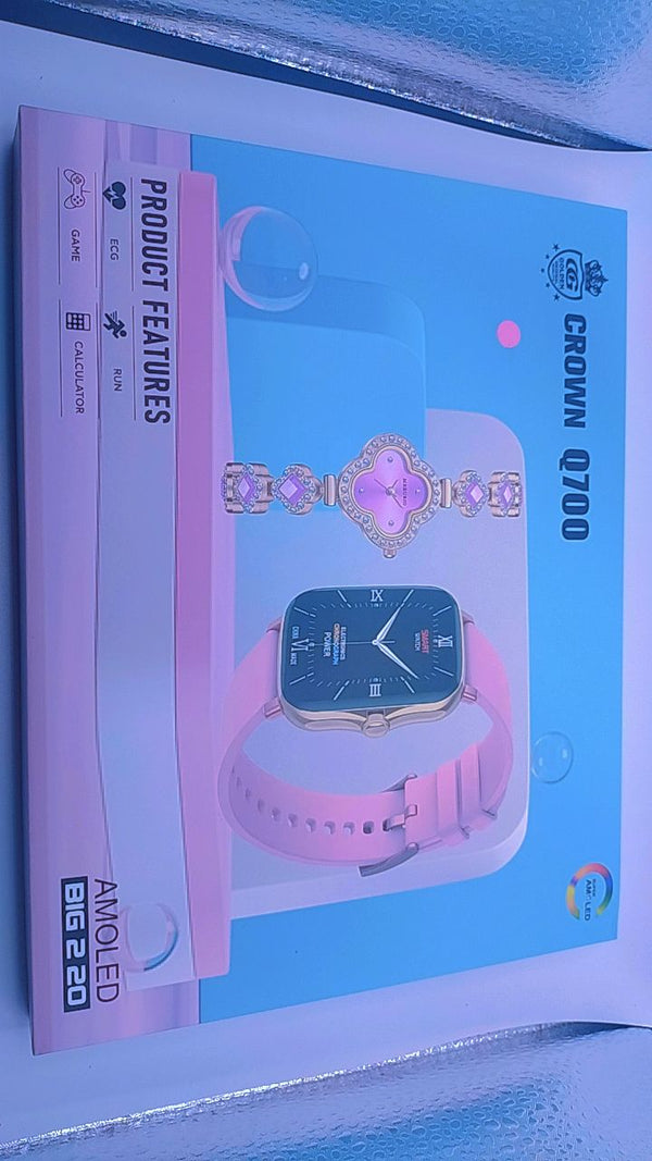 Crown Q700 Smartwatch & Jewelry Gift Set – Premium Edition